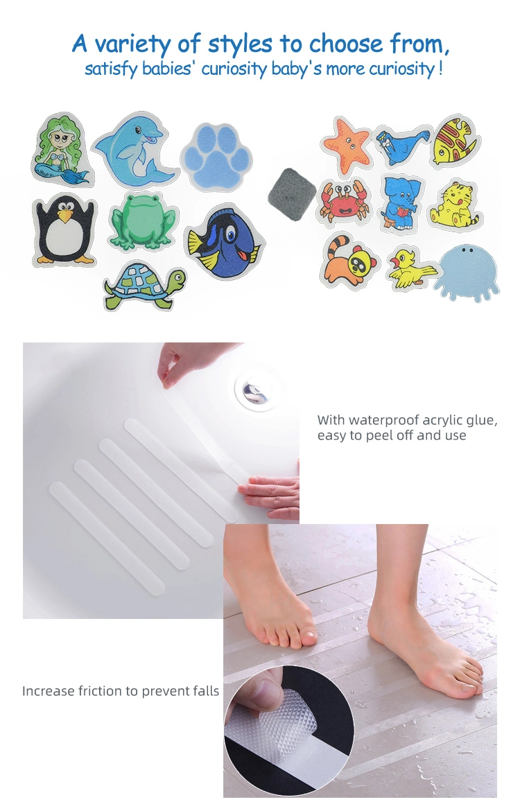 Custom Design Non-Slip Bathtub Stickers Appliques for Bath Tub and Shower Surfaces