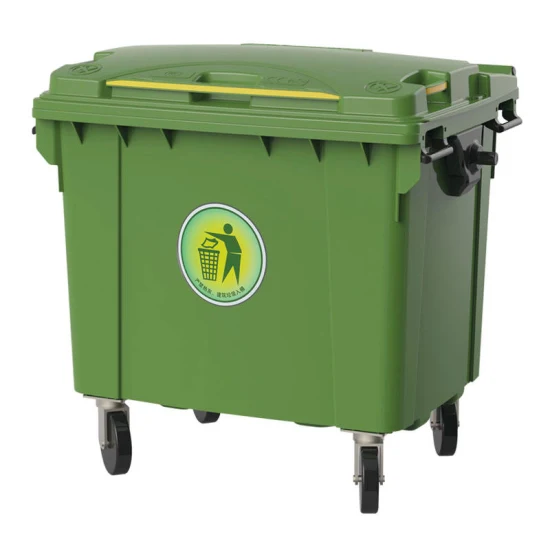 1100L/660L Large Outdoor Public Street HDPE 4 Wheel Industrial Plastic Trash/Rubbish/Waste/Garbage/Wheelie Bins with Lid Pedal