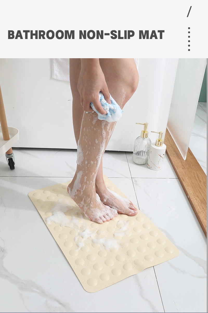 New Design Splice Bath Mat Absorbent Non-Slip TPE Bathroom Rug Shower Foot Massage Bath Mat