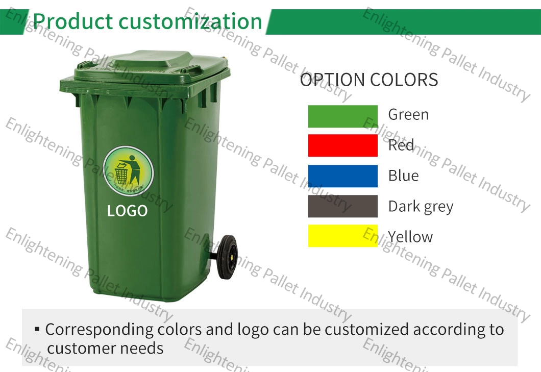 Dustbin Wholesale China 240 Liter Large Big Green Outdoor Street Park Waste Container Recycle HDPE Pedal Plastic Rubbish/Wheelie/Waste/Garbage Bin for Public